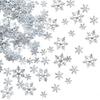 750pcs Snowflakes Confetti for Frozen Birthday Party Decorations Silver Snowflake Table Confetti for Winter Wonderland Snowflakes Embellishments for