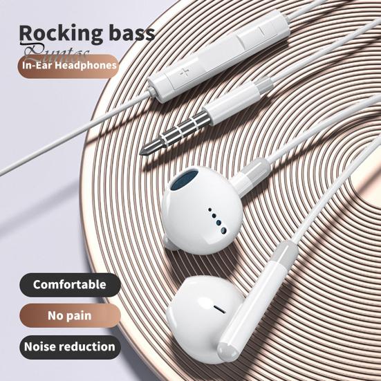 

Проводные наушники, высокоточные чувствительные универсальные стереонаушники типа C, 3,5 мм, спортивные вкладыши для записи песен 2