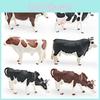 Realistische Bauernhoftier-PVC-Figuren mit Milchkühen und Stiermodellen für Kinder, Lernspielzeug