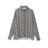 Kaslead New Arrival Women's Clothing Fashion Wind Animal Pattern Print Silk Satin Texture Shirt 1971170 038