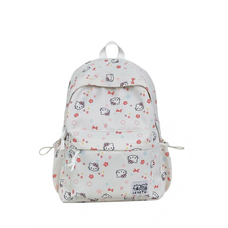 Schoolbag Backpack Large Capacity KT Cat Double Backpack Cartoon Campus Wind Cute and Lightweight Junior High School Student School Bag