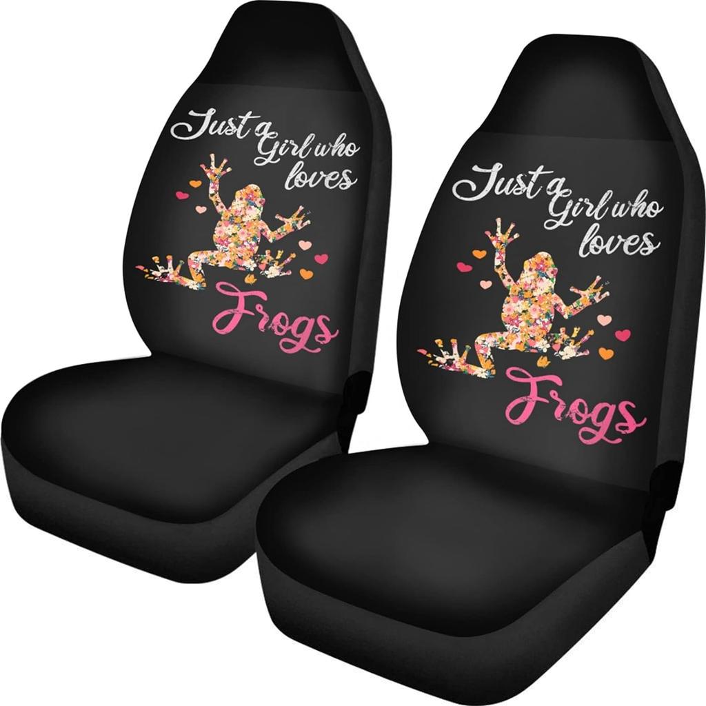 Cartoon Frog Car Seat Covers Universal 2 Pcs Auto Front Seat Cover Fit Most Cars Suv Sedan Trucks Four Seasons Seat Covers