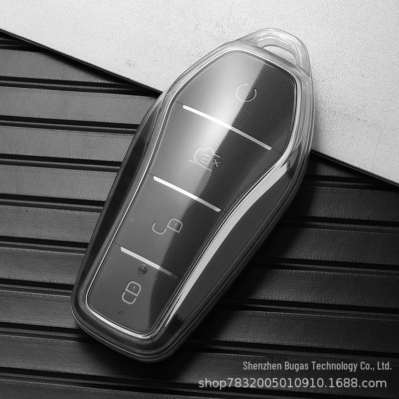 Transparent Car Shell Buckle Bag for 22 BYD Dolphin, Han Song Plus, Tang DMI, Qin Pro, Yuan E2 Key Covers.