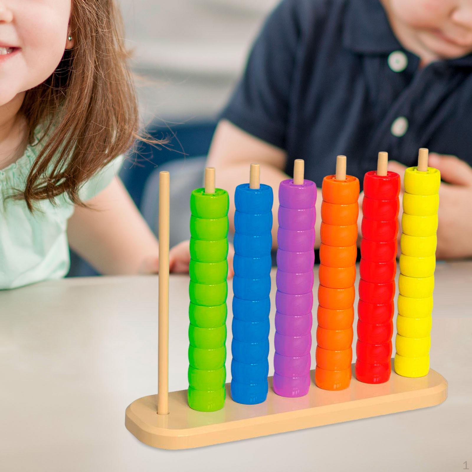 Stacking Rings and Counting Games Early Educational Toy Interactive Tabletop Game Maths Learning