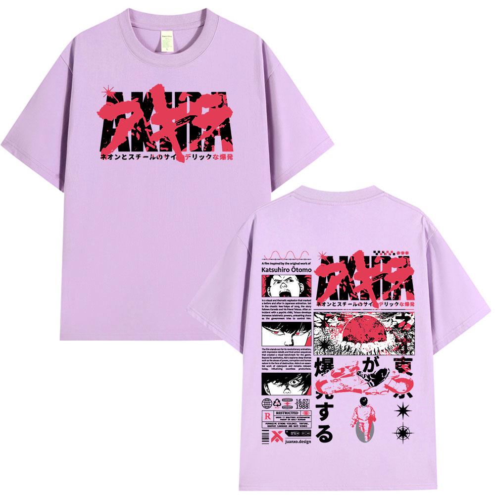 Anime Akira T Shirts 90s Japanese Unisexga Science Movie Shotaro Kaneda T-shirt Unisex's Women Clothing Fashion Cotton Casual T-shirts