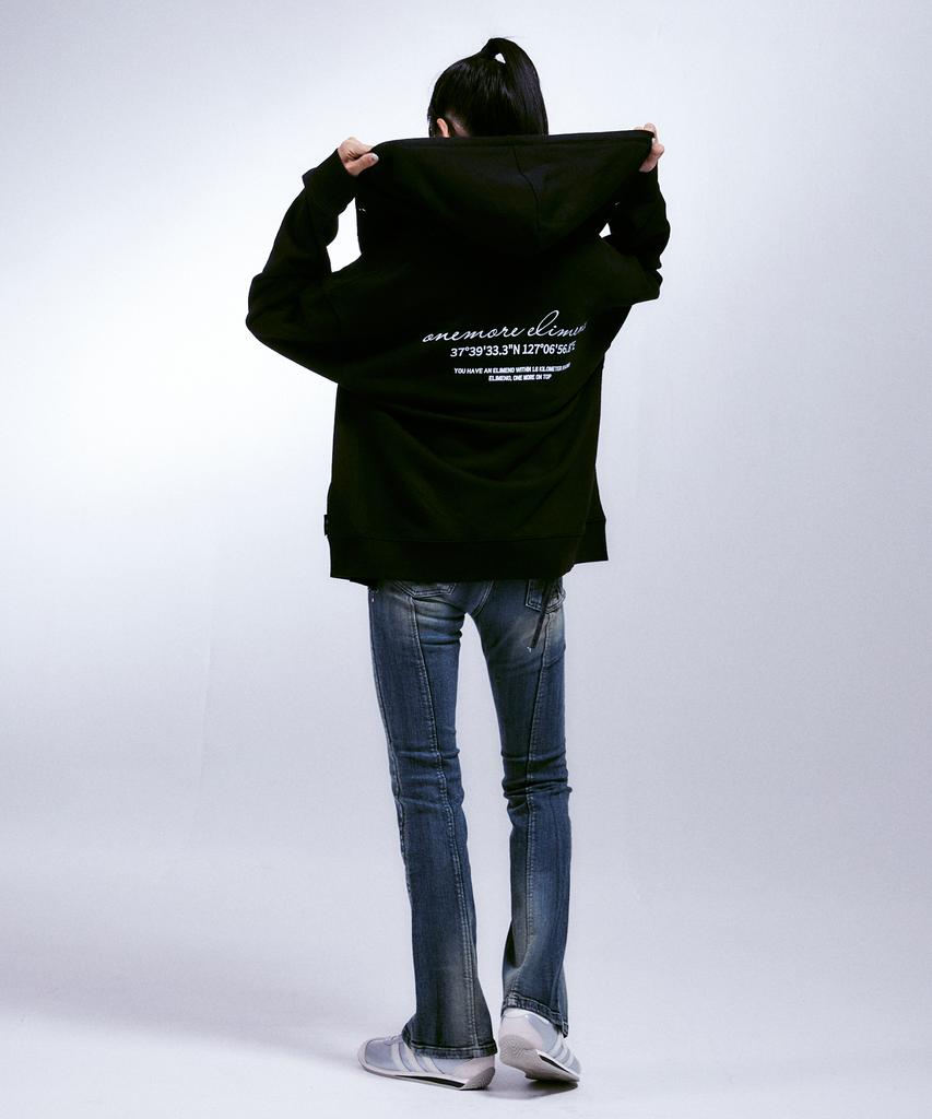 Elimeno El New Rople Lettering 2-Way Zip-Up Hoodie 2 Colors