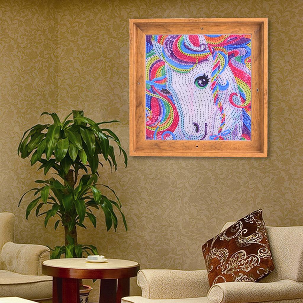 Picture Frame Decorative Solid Wood Removable Oil Painting Wall Hanging Home DecorationRosewood Color 30 X 30cm