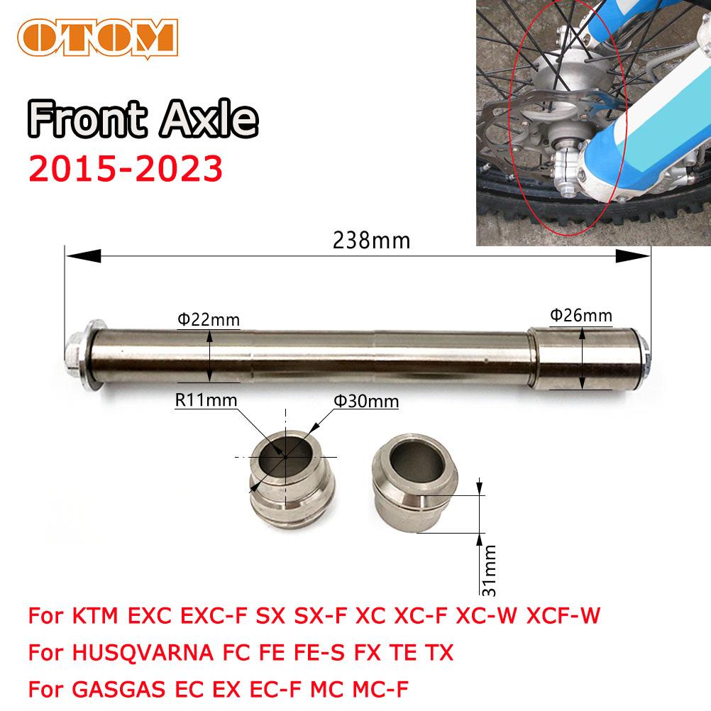 Front Axle with Nut For KTM EXC EXC-F SX SX-F XC XC-F HUSQVARNA FC FE FX TE GASGAS EC EX Motorcycle Dirt Bike Front Wheel Axle