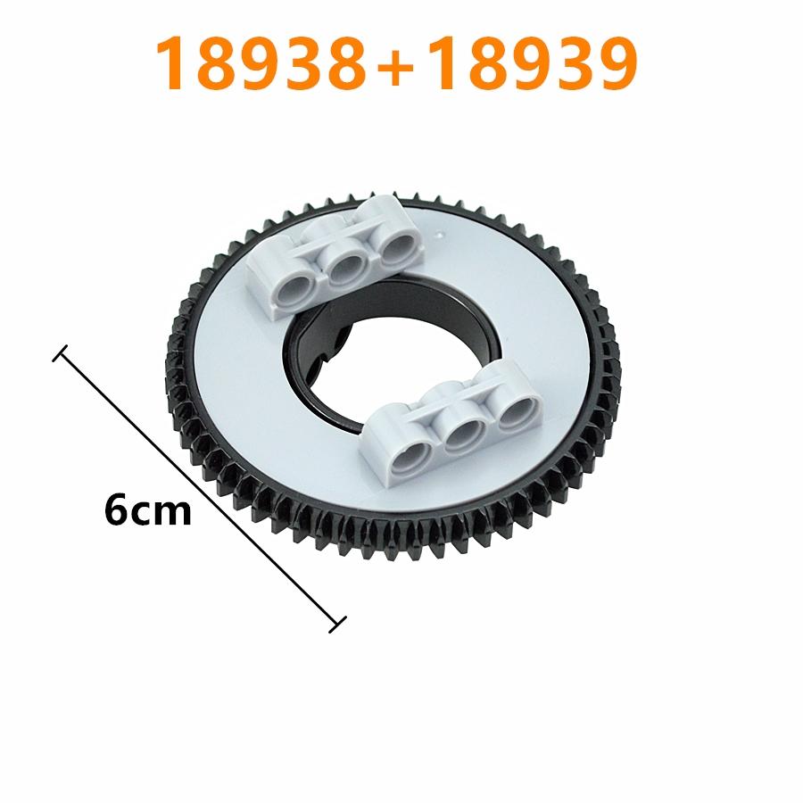 Building Blocks Gears Technical Turntable Parts Rotating Plate MOC Compatible With 18938 18939 48452 50163 Kids Toys