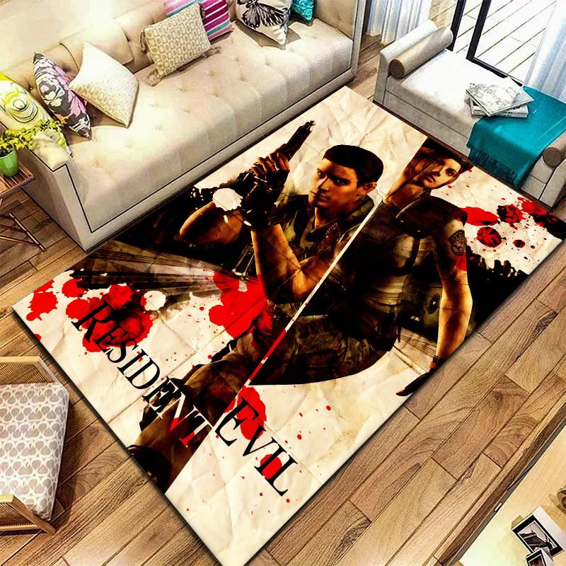 Resident Evil Carpet Rug for Living Room Bedroom Home Sofa Decoration,Kids play Nonslip Floor Mat