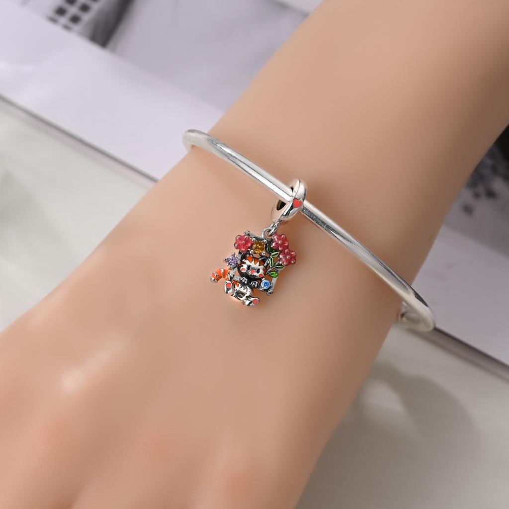 Authentic Charm Bead Charms copper Cat Picture Frame Pendant Bead Charms Compatible With Bracelets Women Jewellery Making Diy Gift