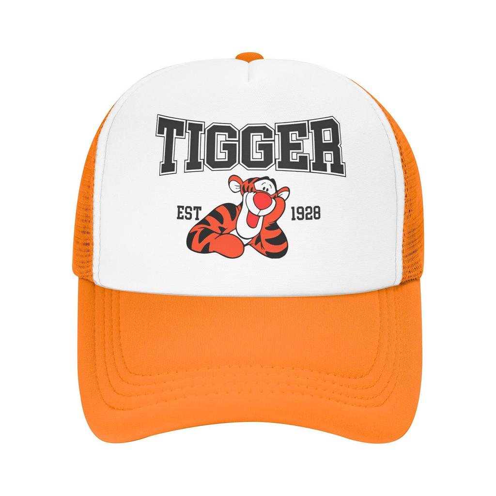 Winnie the Pooh Tigger Síťované kšiltovky Merch pro ženy Muže Nastavitelná baseballová čepice Letní venkovní kšiltovky se síťovanou zadní částí