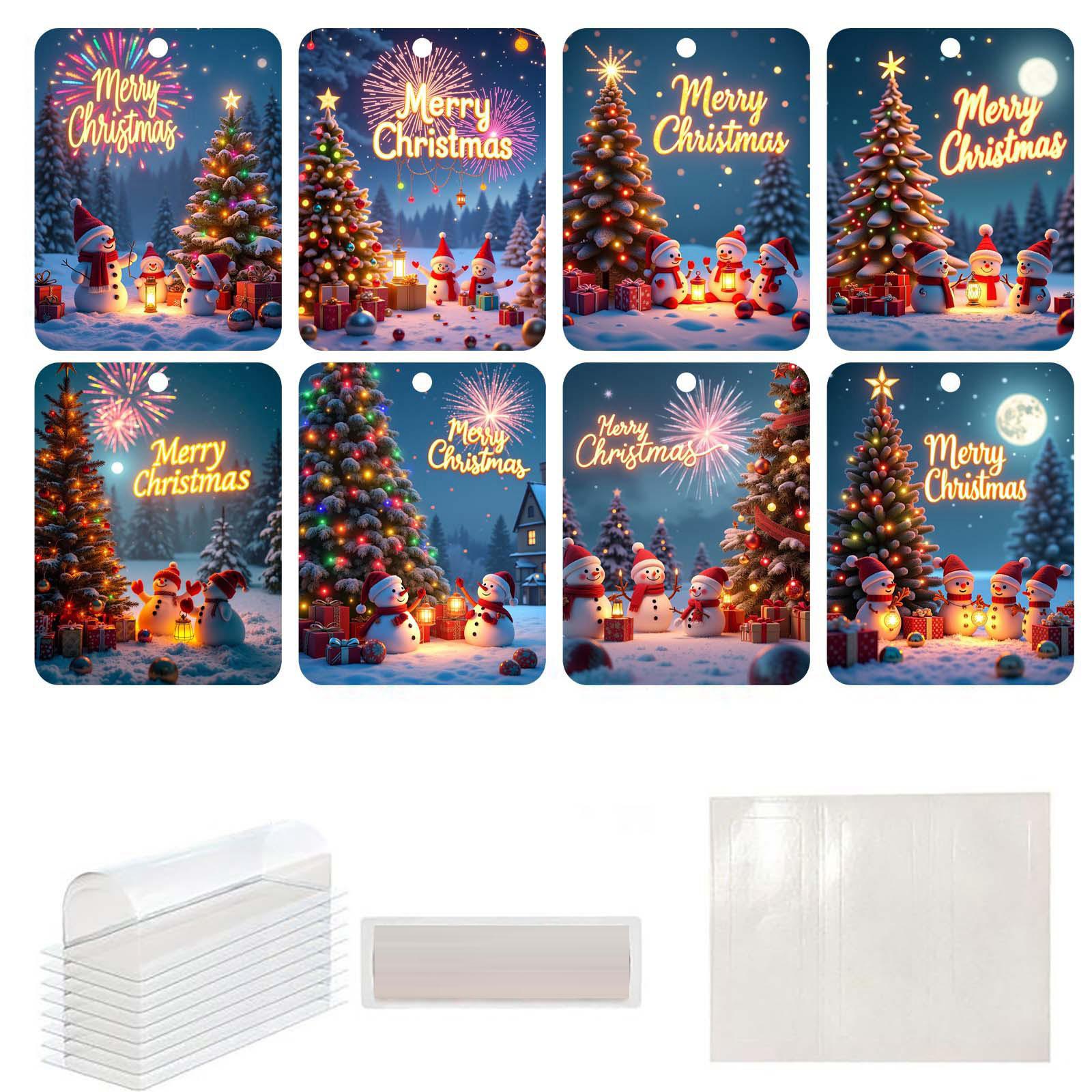 

8-Pack Christmas Money Clips For Cash Cards, Checks, Funny Lipstick Clips, Gift Card Clips, Unique With Plastic Dome Cover And Double-Sided Adhesive синий