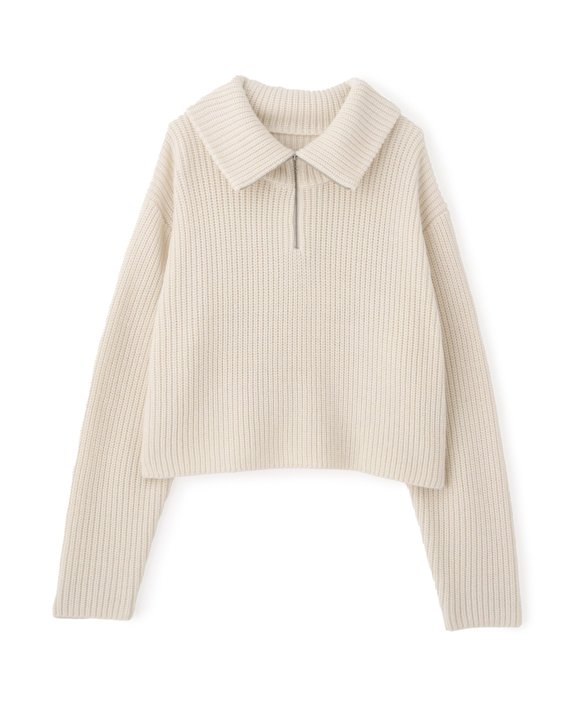 

N Natural Beauty Knit Cream Basic Women s Half-Zip Sweater, кремовый