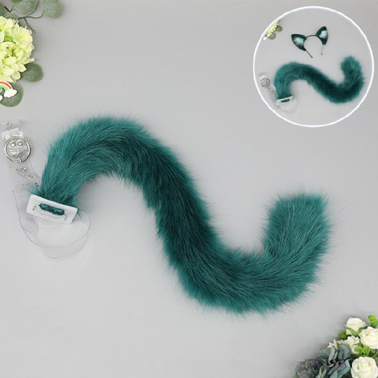 Animal Cosplay Costumes Cats Ears Foxes Tail Plush Fuzzy Animal Ears Hairhoop Foxes Tail Halloween Dress Up Party Props