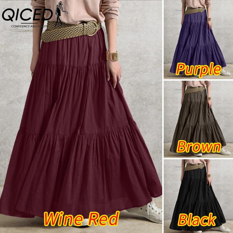

QICED Women s Fashion Casual Summer Spring Skirt S чёрный