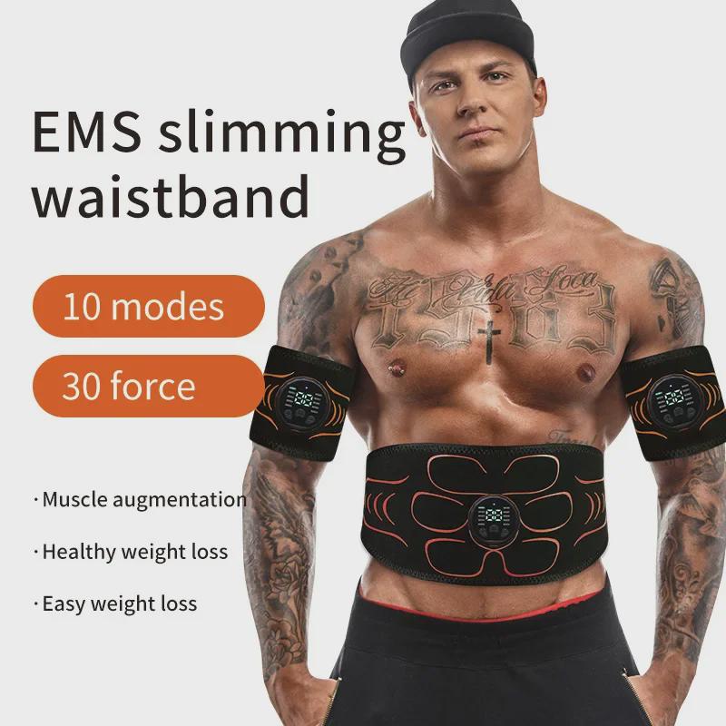 EMS Fitness Muscle Patch: Silicone Pulse Belt for Abdominal, Arm, and Leg Massage