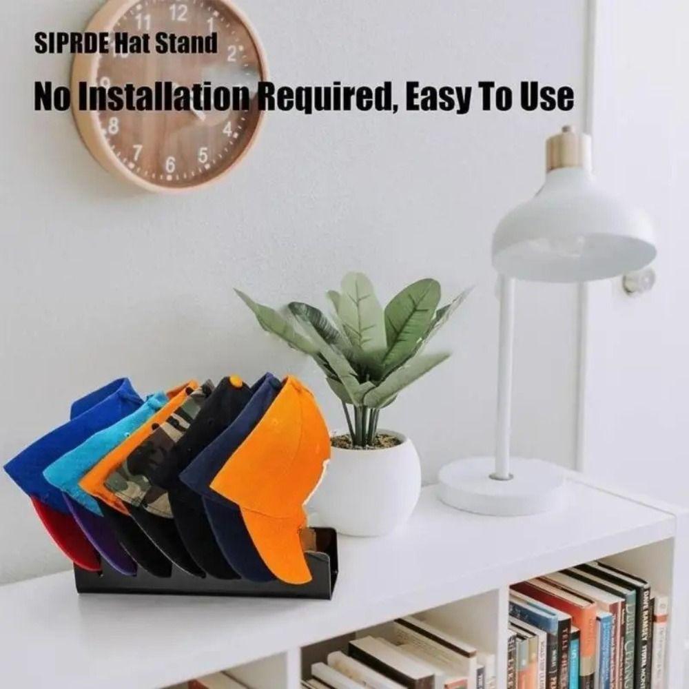 7-Holes Hat Display Stand for Baseball Caps Acrylic Hat Holder Rack Hat Storage Organizer  Closet