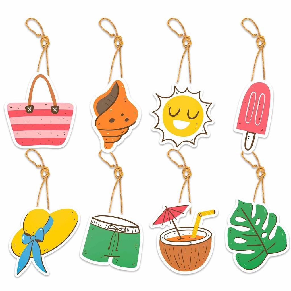 Summer Beach Party Venue Paper Hanging Decorations For Events Prop Birthday