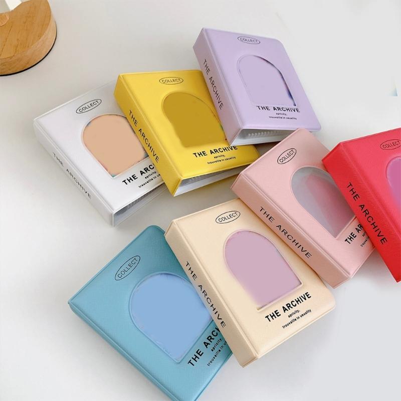 Small Card Collector Binder Holds 40 Cards with Showcases Cover 3Inch Photocard Holders Album Photo Organizers Book