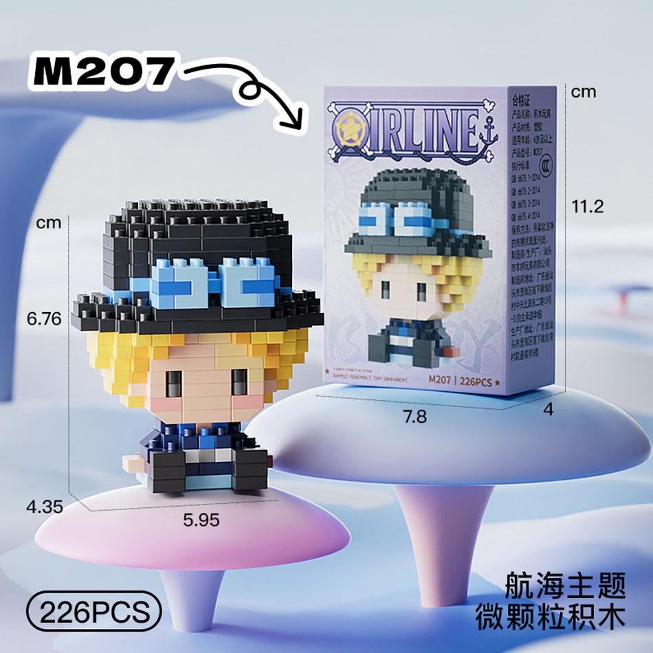 *Anime Building Block Chopper Buggy Assembly Micro Building Block Zoro Robin Character Model Mini Bricks Figure Toys For Gift