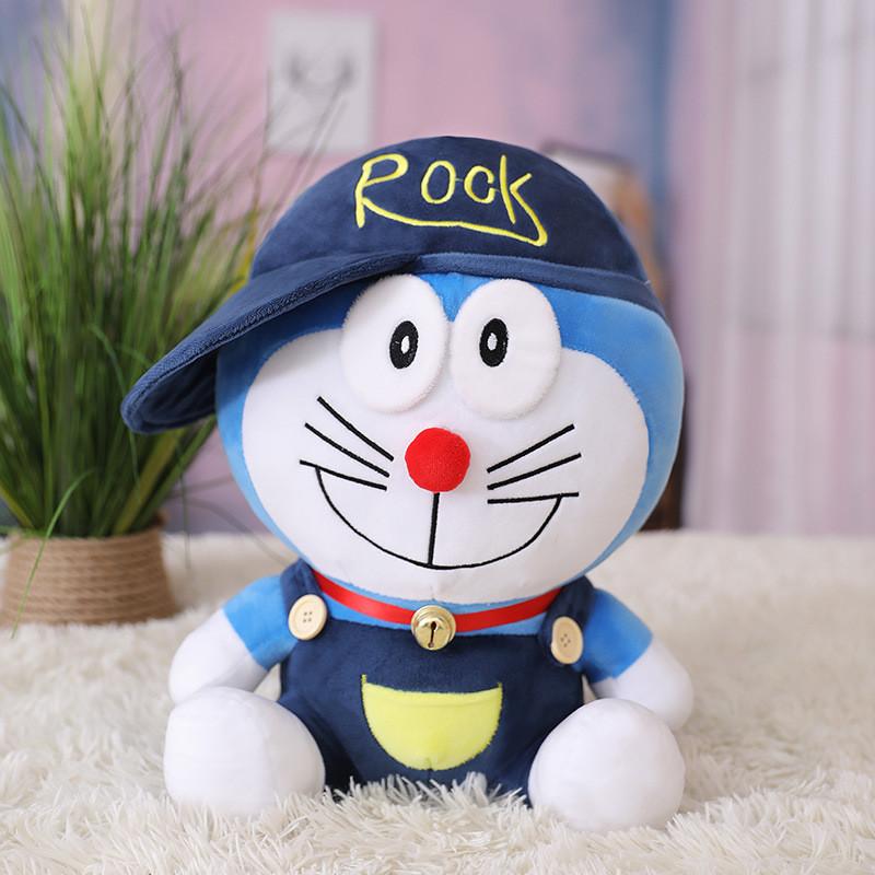 Adorable New Plush Toy Doraemon Doll With Hat Featuring Fun Cartoon Design For Kids