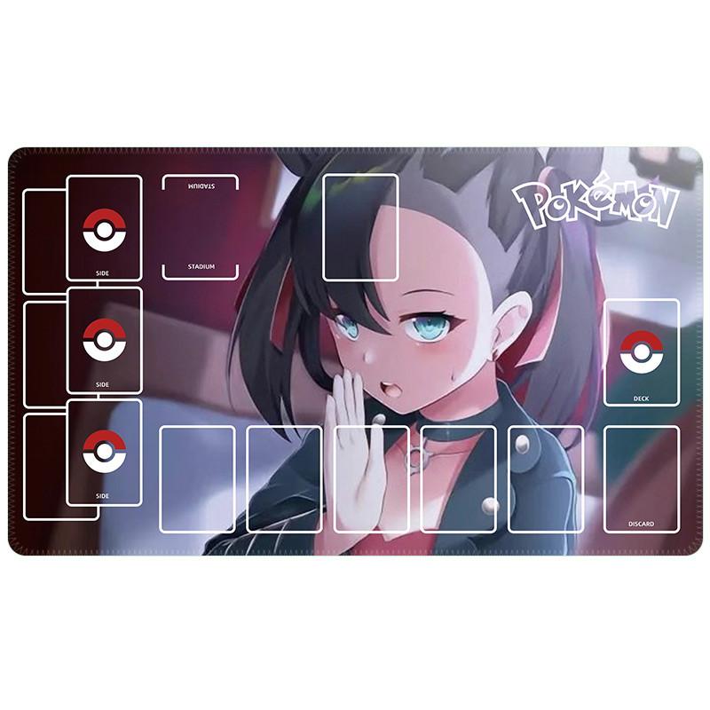 Anime Pokemon Lillie Lunala Extended TCG Playmat NonSlip Desk Pad for Gamers