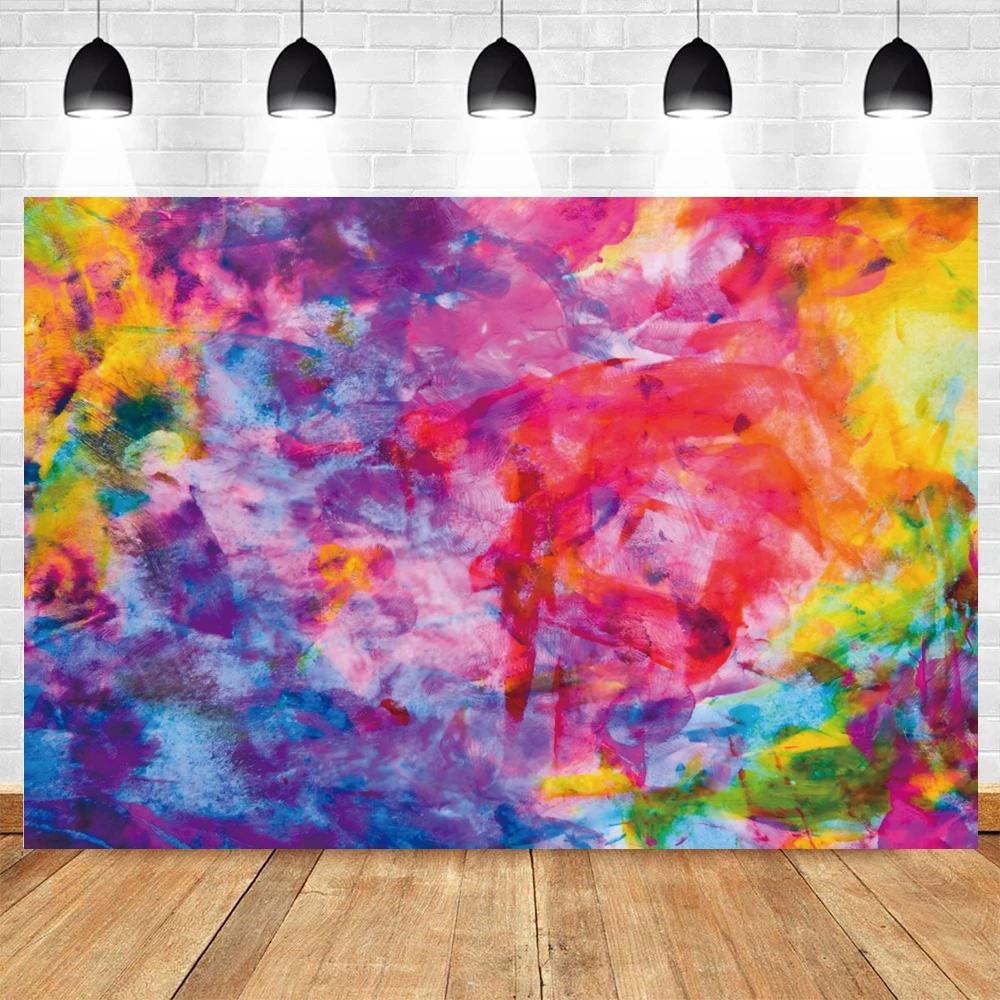 Color Spray Painting Background Graffiti Abstract Art Painting Powder Spray Painting Birthday Portrait Photography Background