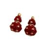 High-End Zodiac Red Gourd Earrings - Unique Chinese Style Niche Design for Women