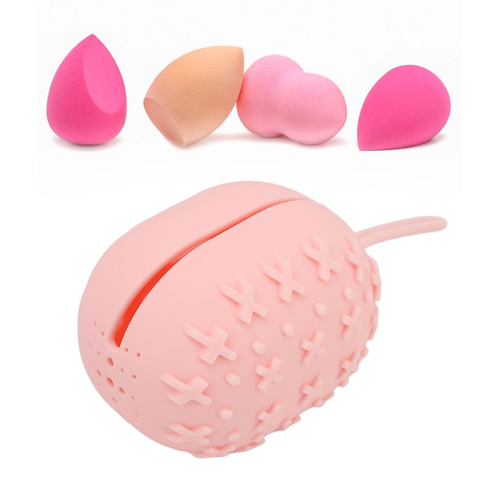 Makeup Sponge Case Breathable Soft Portable Silicone Makeup Blender Holder for Home Travel