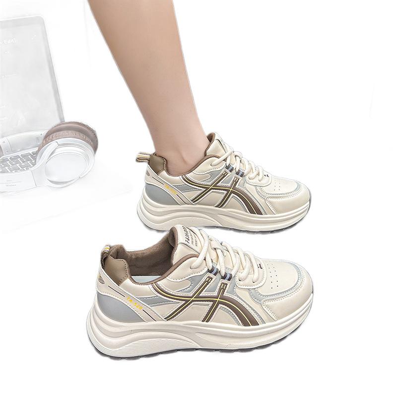 New thick-soled heightening dad shoes autumn breathable and lightweight casual sports shoes