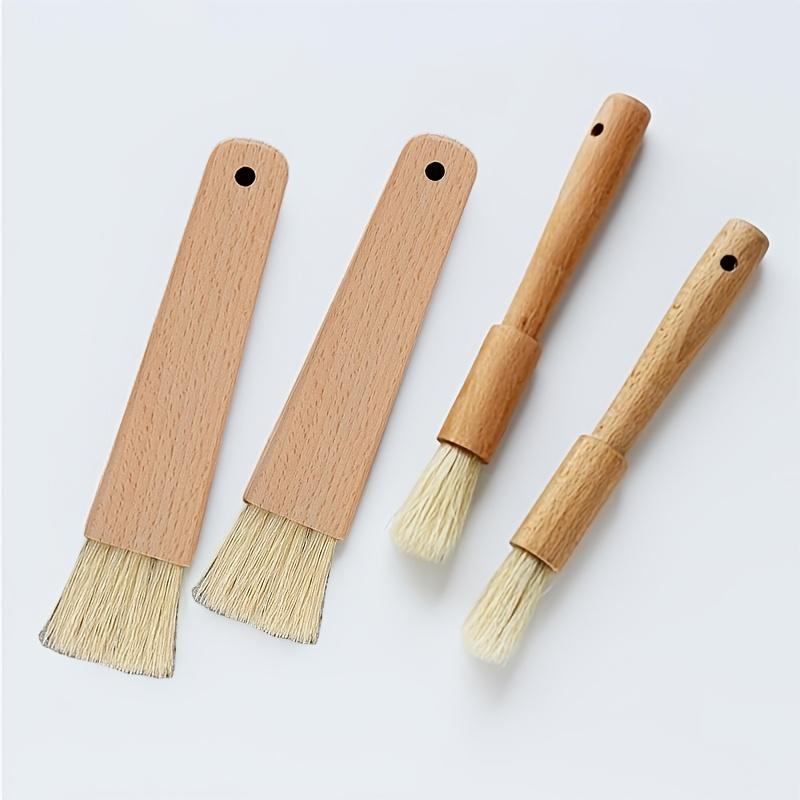 1PC Wooden Brush, Pastry Brush Cooking Baking Wooden Handle Brush Household Kitchen Brush BBQ BBQ Oil Brush Tools