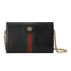 Leather Ophidia Small Shoulder Bag Black Women Shoulder_bags 503877-DJ2DG-1060