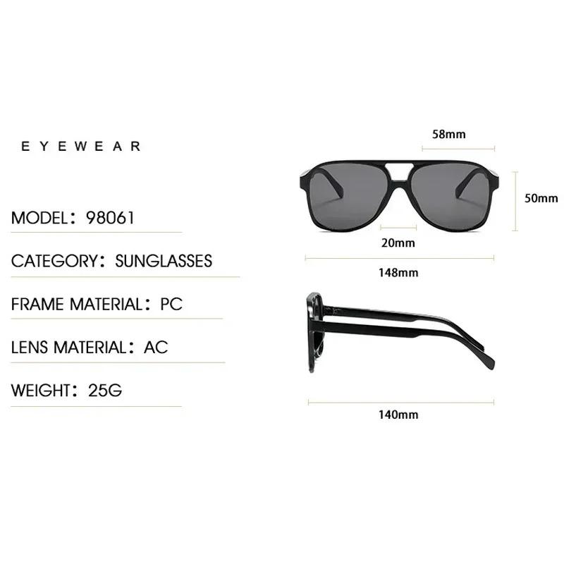 Vintage Oversized Sunglasses Women Retro  Big Frame Sun Glasses Female Black Yellow Ins Style Square Glasses Oculos De Sol