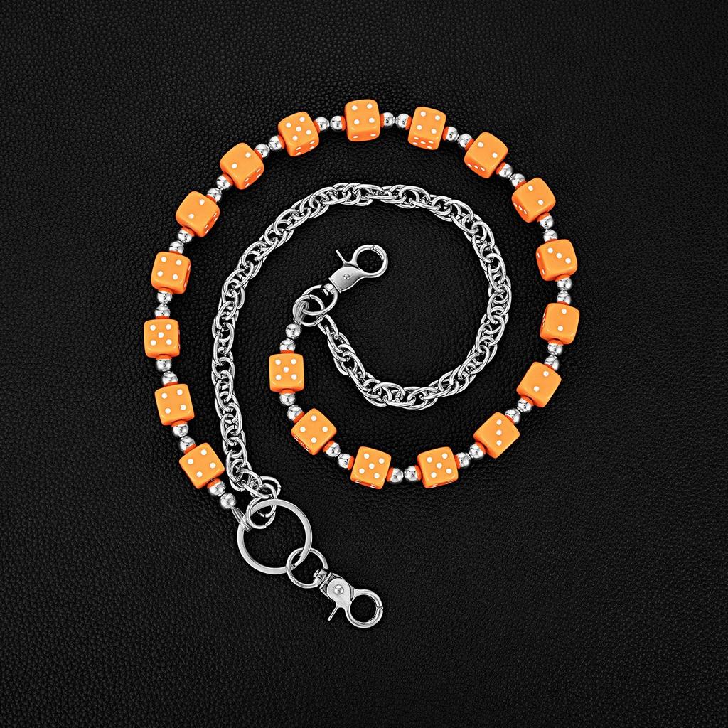 European & American Hip Hop Colorful Dice Waist Chain - Trendy, Versatile Fashion Accessory