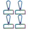 4pcs Carabiner Keychain 38mm 1.5in Sturdy Metal Structure Large Rotating Eyelet Attractive Decorative Clip for Crafts