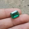 Natural Zambian Green Emerald 5-6 Ct Emerald Cut Loose Gemstone Certified