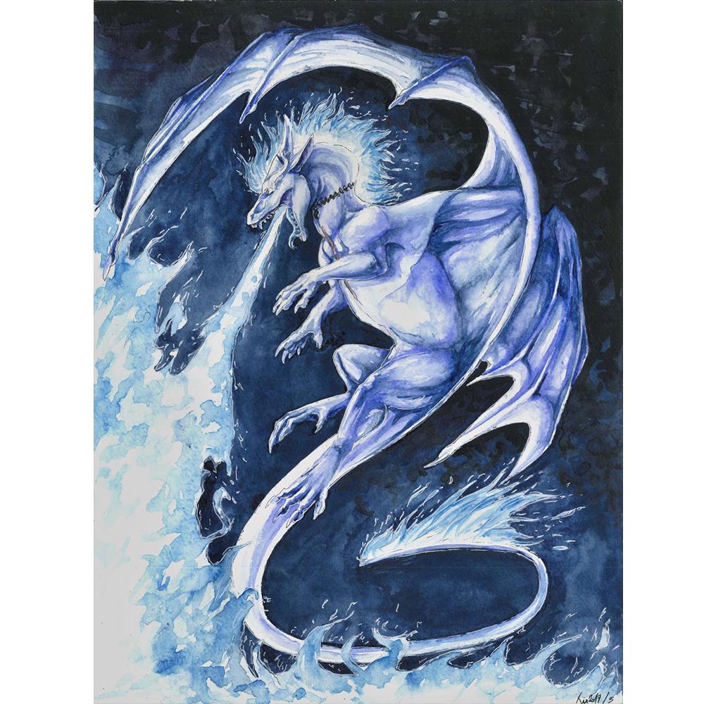 DINGPU 5D DIY Diamond Painting Full Round Rhinestone Animal Diamond Embroidery Cross Stitch Home Decoration