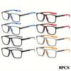8pcs Sports Presbyopia Glasses Anti Slip Mirror Leg Design Universal Reading Glasses Suitable for Middle-aged Men and Women