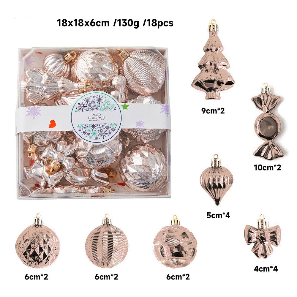 

18PCS/set Red Pink Alien Ball Christmas Tree Supplies Glitter Pendant 2025 Christmas Decoration 2025 Home New Year Eve Decors