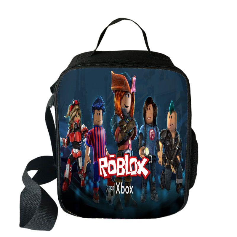 Spacious Roblox Insulated Lunch Bag For Kids With Adjustable Shoulder Strap