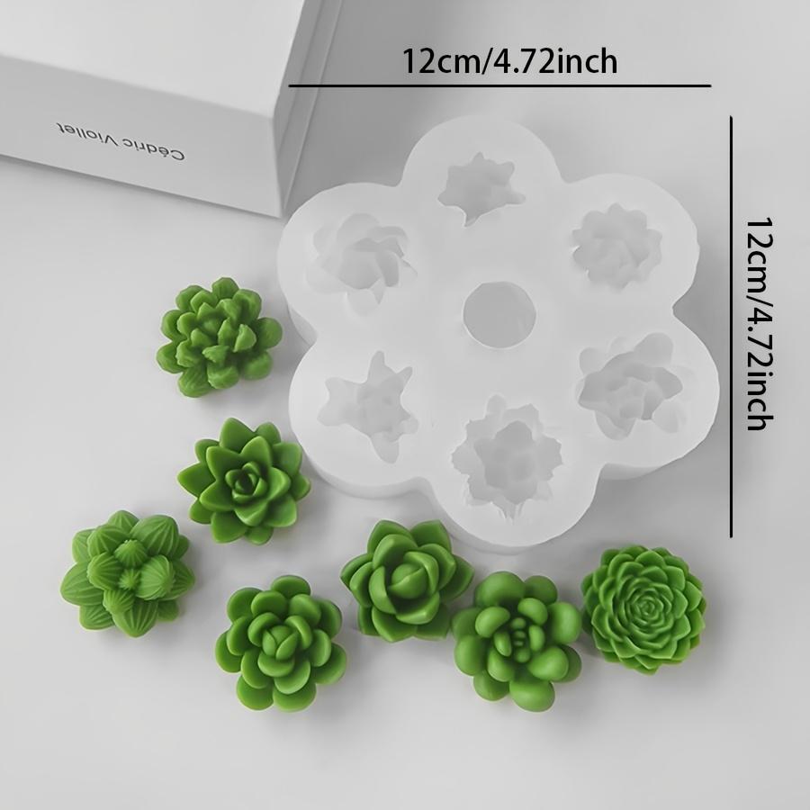 

1pc Silicone Succulent Candle Mold, 7-in-1 Mini DIY Craft Mold for Soap, Flower Shape, Floral Theme, DIY Candle Making