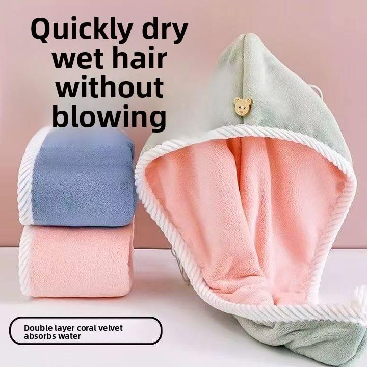 Women Hair Towel Home Terry Towels Wipe Hair Bath Towels Microfiber Towel Quick Dry Hair Drying Towel Drying Hair Bathroom