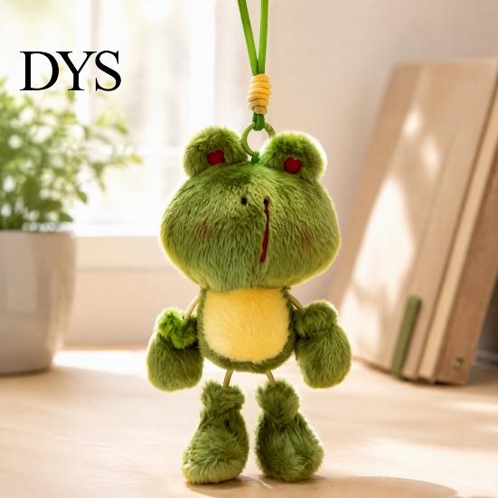 Fragrant Plush Ornament Funny Frog Keychain with Fragrance & Movable Limbs, Soft Stuffed Animal Polyester Fiber Doll Bag Charm for Backpacks