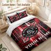 Custom Name Bedding Set 3 PiecesAjax Amsterdam Print Duvet Cover + 2 Pillowcases Soft Bed Decor