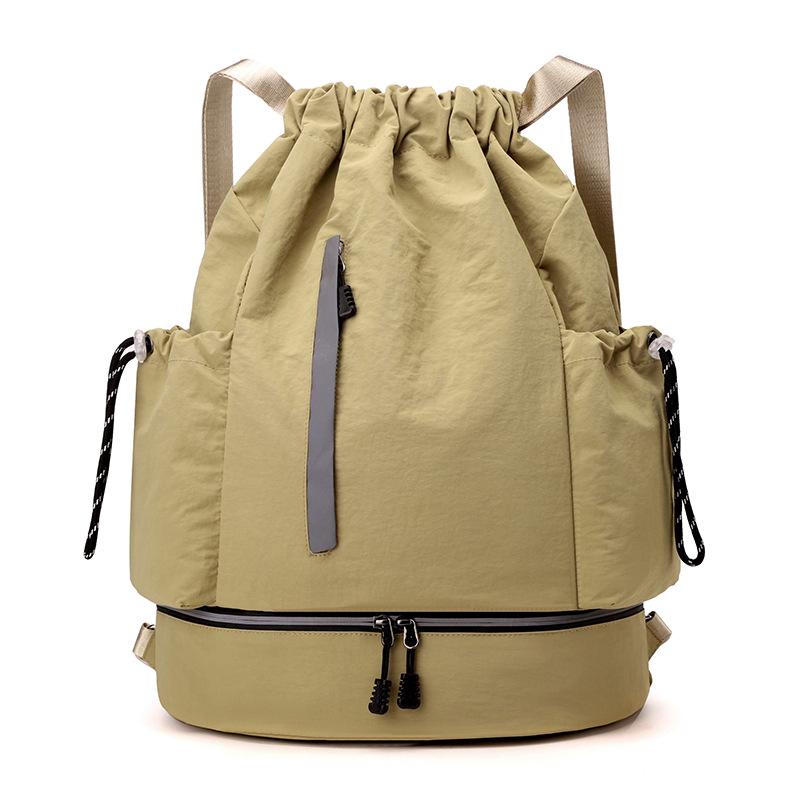 Stylish Outdoor Basketball Backpack with Reflective Strips - Lightweight, Large Capacity, Drawstring Closure
