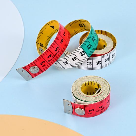 Double-sided Tape Measure with Snap Button Mini Soft Measuring Tape Portable Tailor Sewing Cloth Weight Loss Body Measuring Tape Flexible Ruler Tape