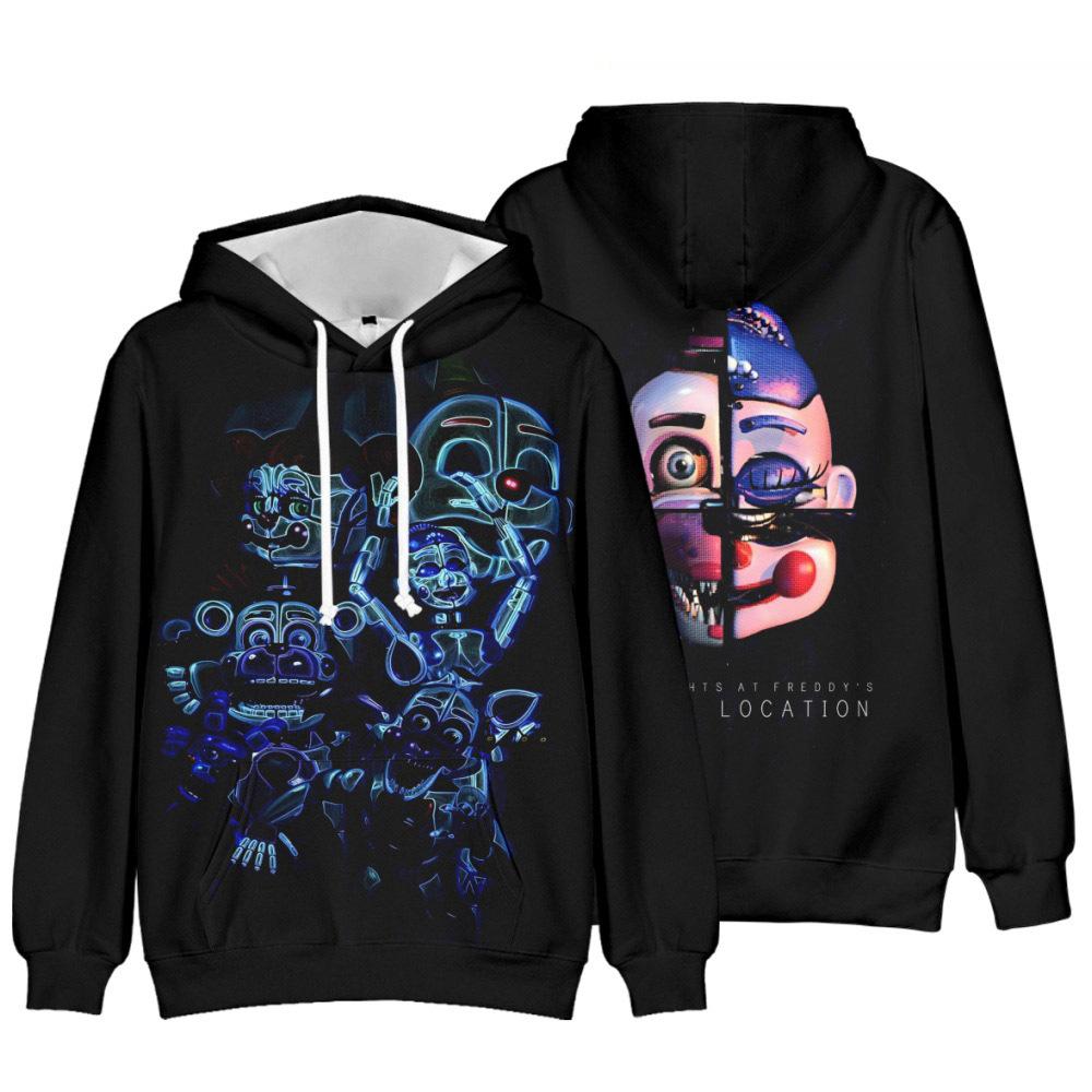

Толстовка для косплея по Five Nights At Freddy s, игровая, с 3D-принтом, унисекс, худи, повседневная куртка, аниме, кавайная куртка, повседневная одежда, подарки XXS