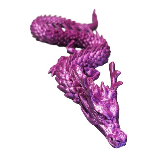 3D Printed Dragon Figure Action Toy Realistic Looking Vibrant Color Chinese Dragon