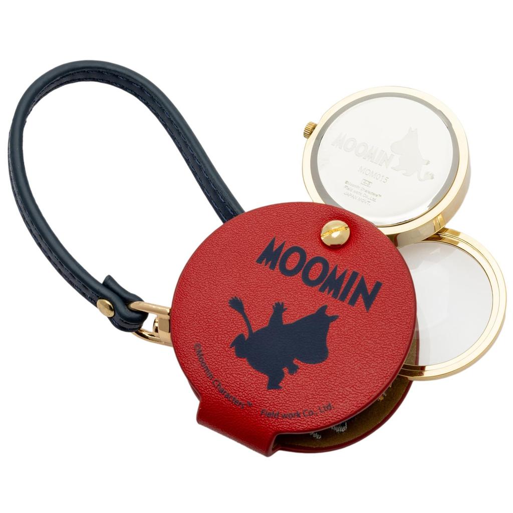 Pocket Watch Field Work Analog Loupe with Strap Moomin Embroidered Hang Watch Little My Red [Field Work] Women's 1.5x MOM015-4